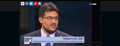 Screenshot aus der MDR-Mediathek zum Auftritt beim Fakt ist!