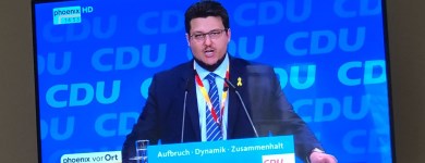 Beim Redebeitrag auf dem 30. Bundesparteitag der CDU