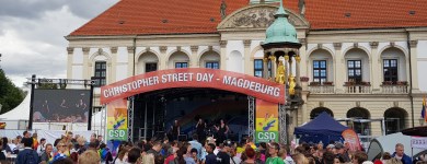 Die CSD-Bühne auf dem Alten Markt