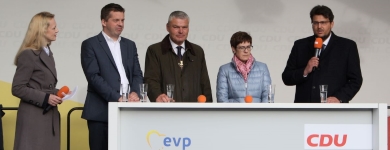 Besuch von Annegret Kramp-Karrenbauer in Magdeburg