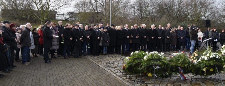 Gedenken am ehemaligen Standort des KZ-Außenlagers MAGDA