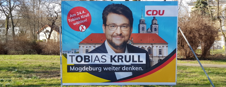 Eine der Großflächen zur Oberbürgermeisterwahl