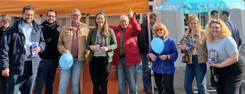 Wahlkampfstand in Braunschweig