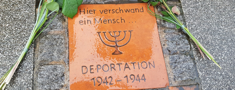 Erinnerungsstein für die Deportation von Juden aus Magdeburg