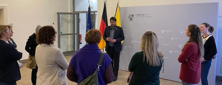 Eine Besuchergruppe im Landtag